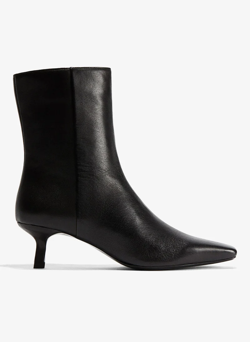 H&M Heeled leather boots