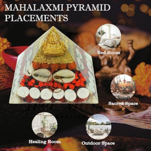 TREE MAISON CORONATING HOMES Maha Laxmi Crystal Pyramid | 3.5 Inch | Vastu Correction Pyramid | Positive Energy, Wealth | Meditation & Good Luck | Home & Office Decor for Prosperity - Image 4