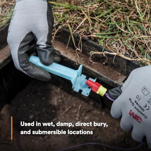 3M Direct Bury Splice Kit DBR/Y-6, 18-10 AWG, UV-Resistant, Steel Spring, Flame Retardant Insulation, 1 pack containing 2 Splice Tubes and 2 R/Y Connectors - Image 3