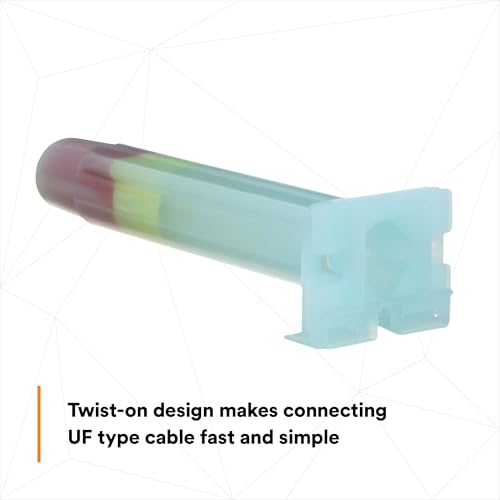 3M Direct Bury Splice Kit DBR/Y-6, 18-10 AWG, UV-Resistant, Steel Spring, Flame Retardant Insulation, 1 pack containing 2 Splice Tubes and 2 R/Y Connectors - Image 2