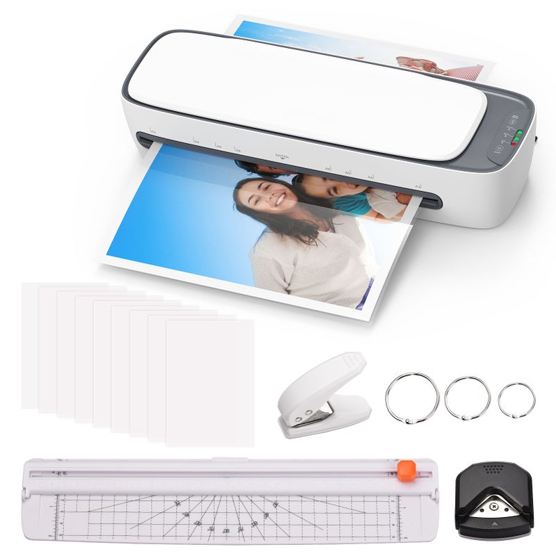 Laminator Machine: 6 In 1 Multifunctional, Fast 1 Minute Heat-Up, 370mm/Min Speed - Intelligent Temperature Control, No Paper Jam, Hot & Cold Modes Laminating Machine for Home Office School Document P - Image 3