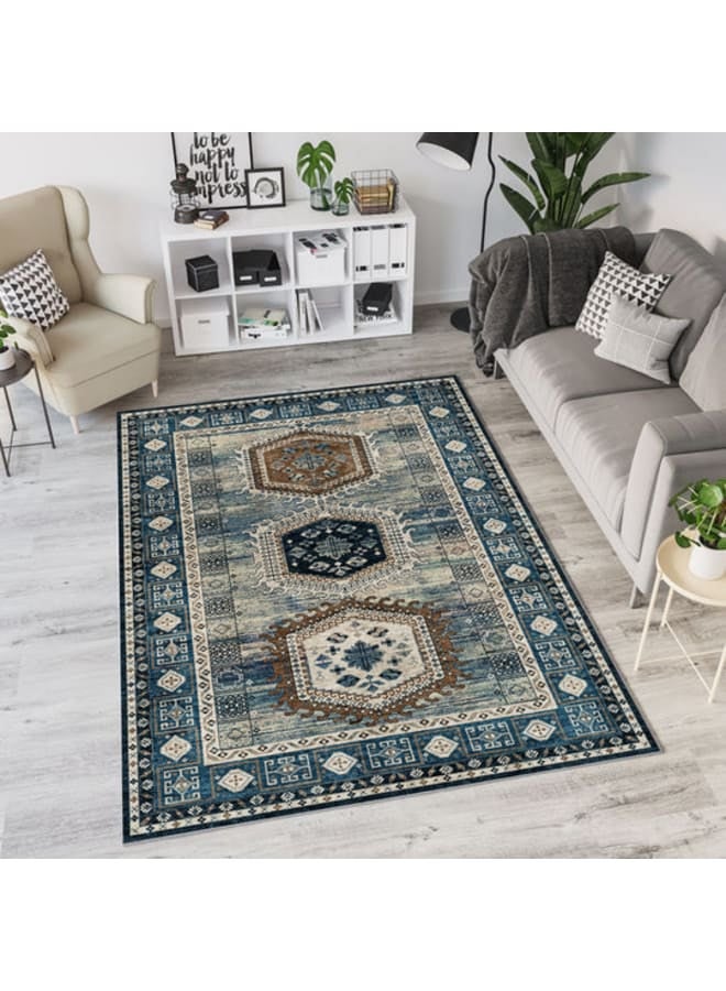 هندي منداله سجادة مطبوعة من القطن الشنيل – تصميمات كلاسيكية، حديثة، وفينتاج – قاعدة قماشية ناعمة، متوفرة بأحجام - Image 1