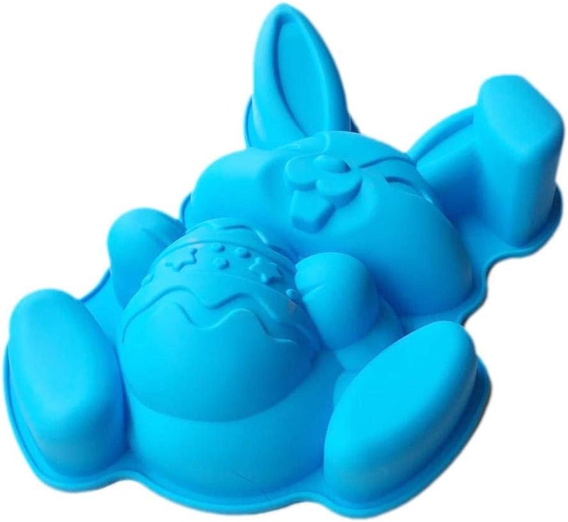 klarako 1pcs Easter Bunny with an Egg in Arms Shape Cake Mould Portable Easter Rabbit Egg Shape Chocolate Cake Fondant Mold Perfect for Baking Cake, Chocolate, Cookies, Fondant, Soap - Image 4