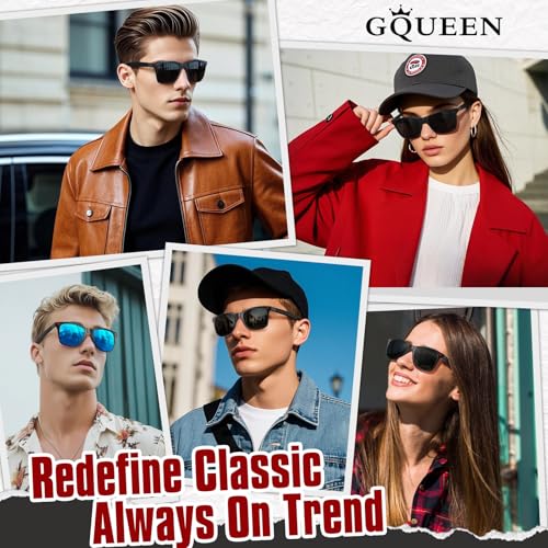 GQUEEN Polarized Sunglasses Men Womens,Flexible TR90 Frame,for Driving Fishing Cycling Hiking Golf Sports UV400 Protection - Image 2