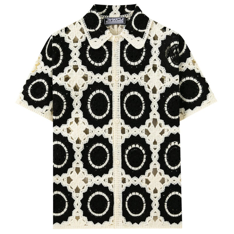 Men's Knitted Polo Shirt Short Sleeve - Image 2