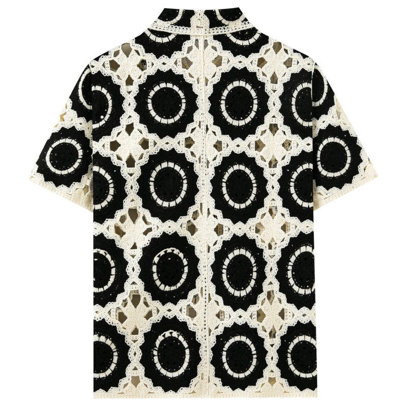 Men's Knitted Polo Shirt Short Sleeve - Image 3