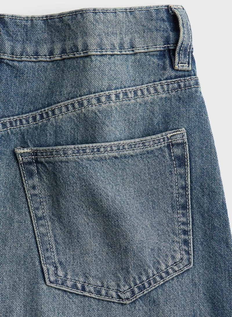 H&M Denim High Waist Skirt