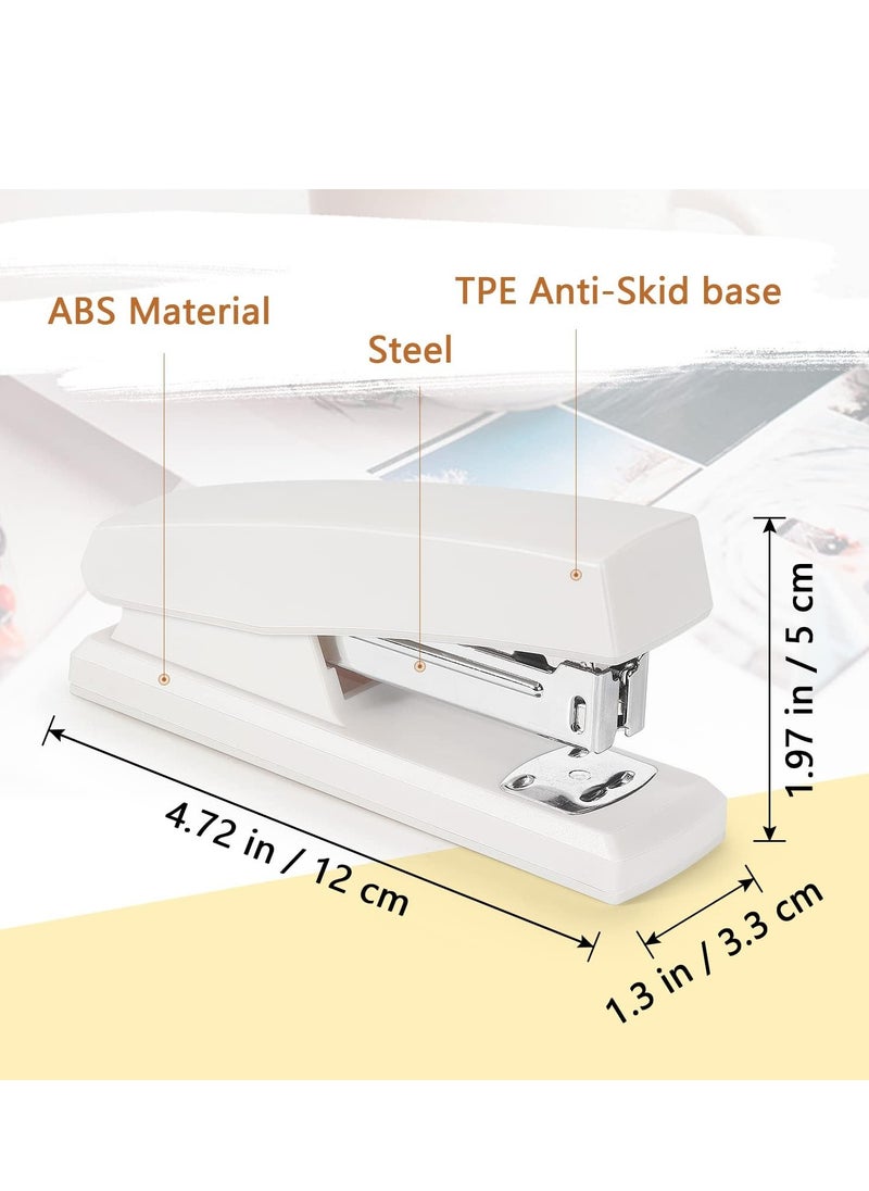 Generic - Stapler, Office Stapler, Stapler for Desk Portable Durable Staplers Office Supplies (white) - Image 1