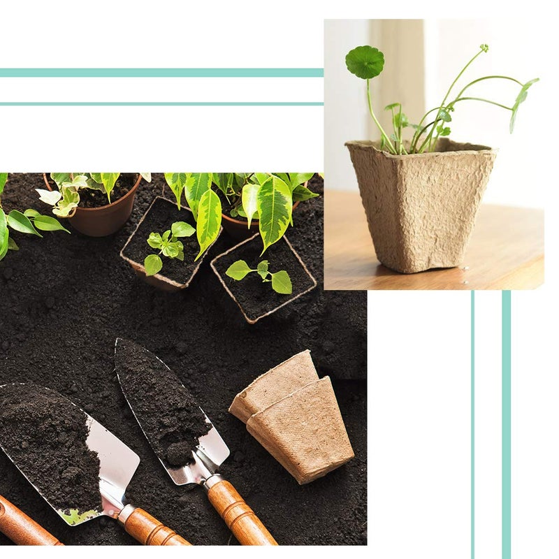 JOYSEUS 3.25" Seed Starter Pots, Organic Planting Peat Pots for Indoor Garden Seedling, 30 Pcs 100% Eco-Friendly and Biodegradable for Seed Germination - Image 5