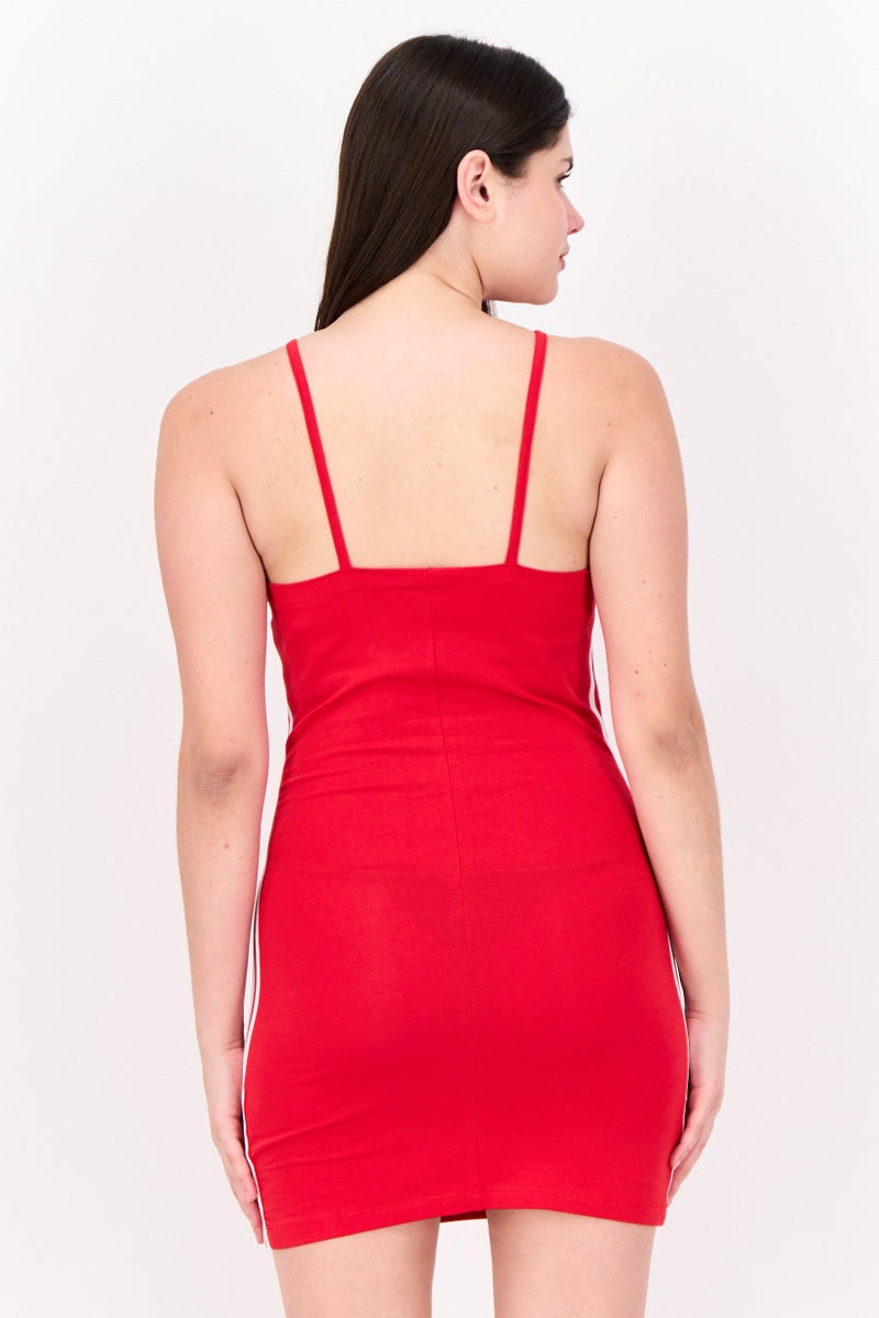 adidas Originals Women Sportswear Fit Outdoor Dress, Red  - Image 3