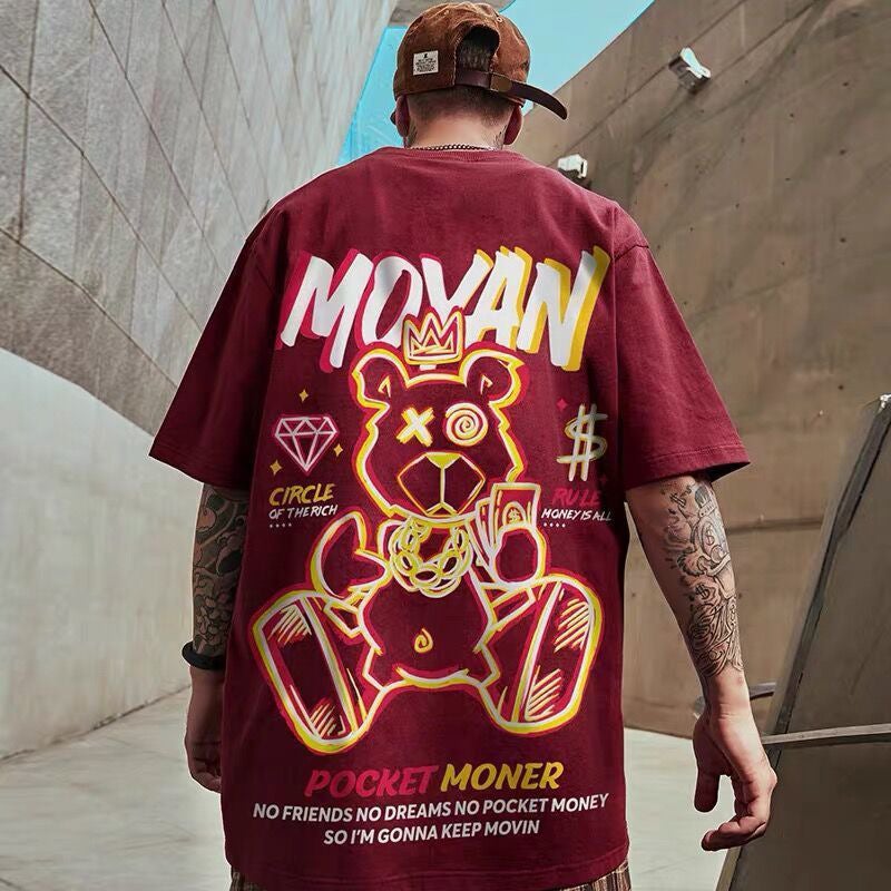 Z Half-Sleeved T-Shirt Men'S Summer Thin Loose Trendy Brand Ins Hong Kong Style Casual Short-Sleeved Boys National Trend Couple Half-Sleeved Body - Image 1