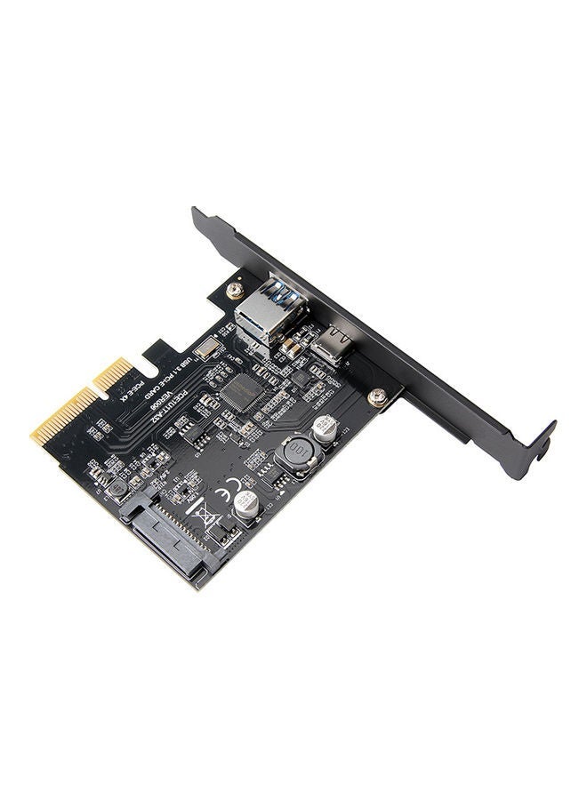 NIBEMINENT PCI-e To USB3.1 Type-C And Type-A Expansion Card PCI-E USB Fast Black - Image 4