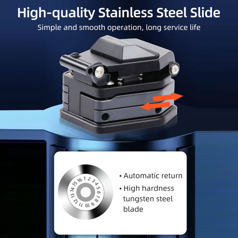 HB-6C Optical Fiber Cleaver Cable Cutting Tool High Precision Optical Fiber Cleaver Stable Angle Stainless Steel Slides - Image 5