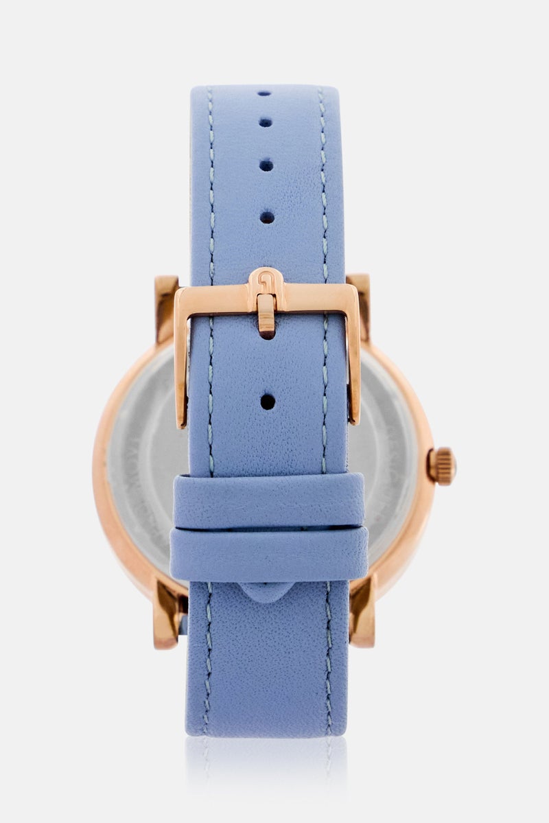Furla Women WW00003005L3 Leather Analog Watch 38 mm, Light Blue - Image 5