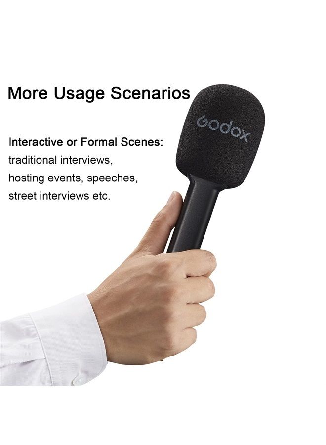 Godox Handheld Adapter ML-H for MoveLink M1/M2 Wireless Microphone System, with Mini Tripod Phone Holder Set for Interviews,Hosting,Live Streaming
