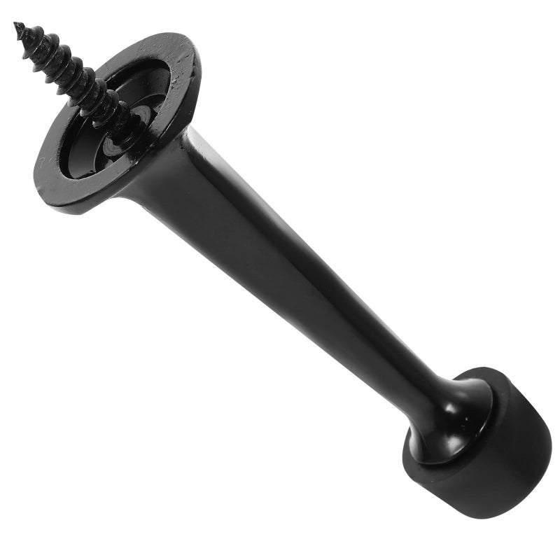 Heavy Duty Solid Rigid Floor Door Stop With Soft Rubber Tip Wall Mounted Door Protector For Office And Home Use - Image 2