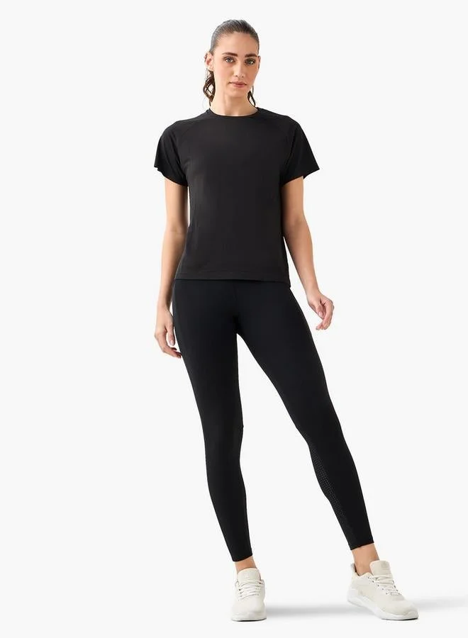 Splash Active  Women 4-Way Stretch Jacquard T-shirt for Women | Best Price UAE