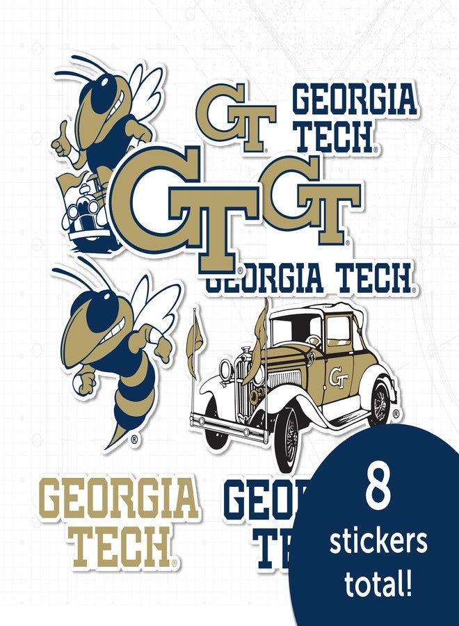 Desert Cactus Georgia Tech Sticker Yellow Jackets GT Institute of Technology Vinyl Decals Laptop Water Bottle Car Scrapbook Sheet T2 (Type 2) - Image 5