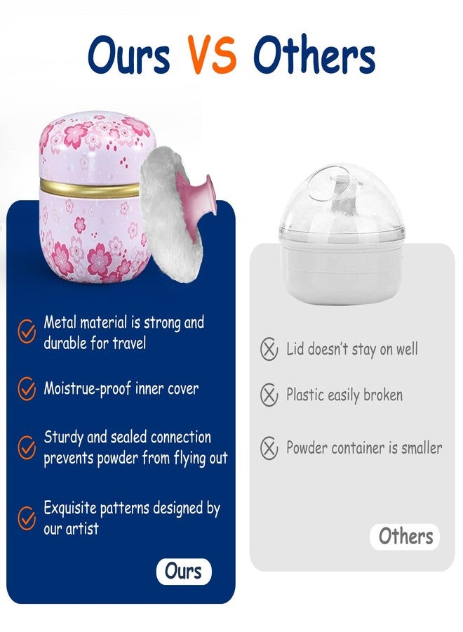 Qopoto Body Puff and Container for Dusting, Women's Powder Case for Bath and Travel (Light Pink) - Image 5