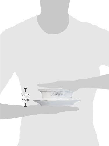 Noritake Sweet Leilani Gravy Boat with Stand White 16 oz - Image 3