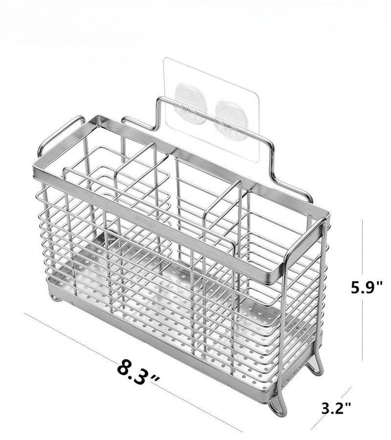 KESOL Utensil Holder Utensil Drying Rack Basket Holder with 3 Divided Compartments  Rust Proof - Image 2