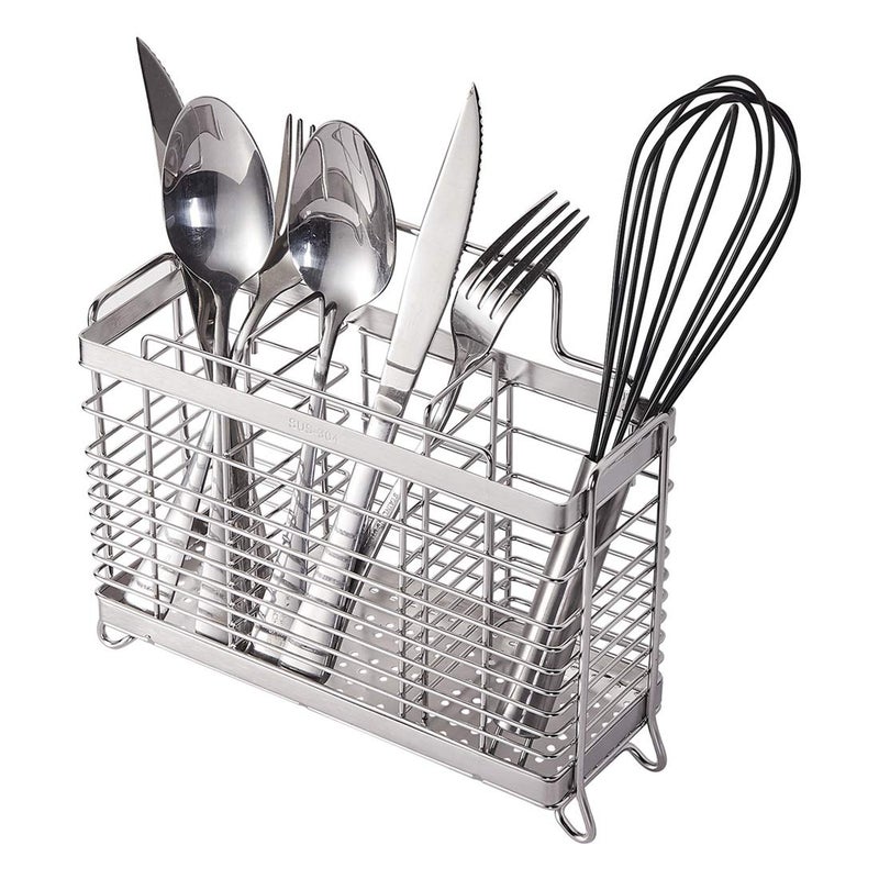 KESOL Utensil Holder Utensil Drying Rack Basket Holder with 3 Divided Compartments  Rust Proof - Image 1