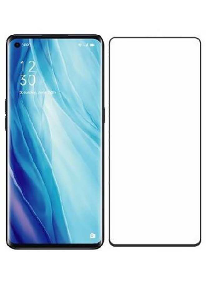 واقي شاشة من الزجاج المقوى لهاتف OPPO Reno 4 شفاف / أسود - Image 3