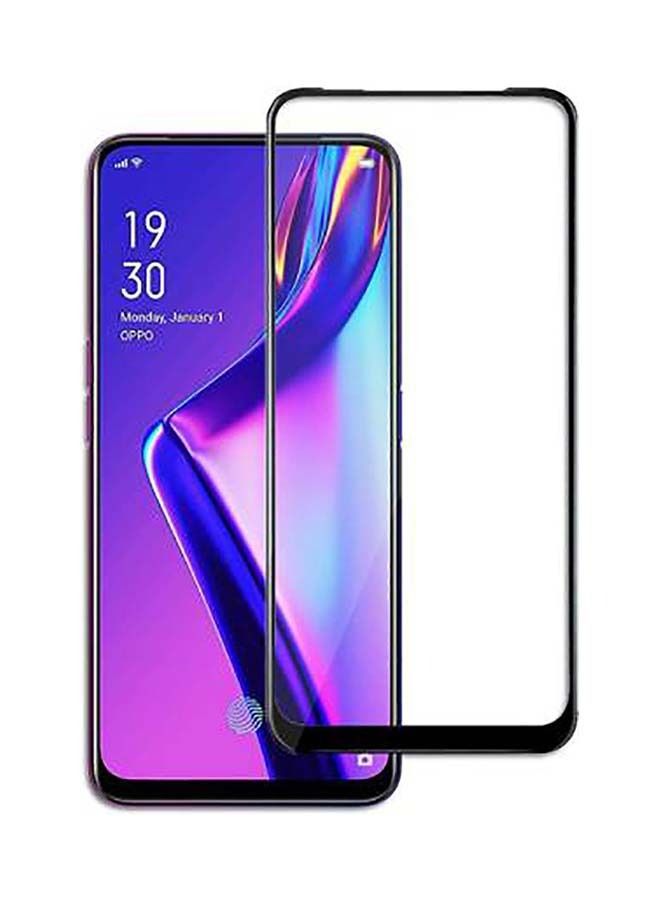 واقي شاشة من الزجاج المقوى لهاتف OPPO Reno 4 شفاف / أسود - Image 2