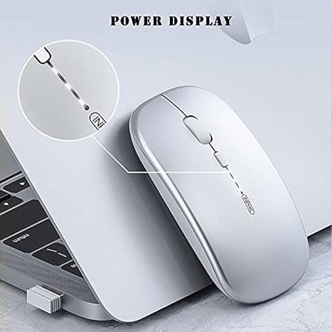 inphic SAILOS RECHARGEABLE WIRELESS MOUSE SILENT CLICK 2.4G,POWER DISPLAY,3 STAGE DPI REGULATION,FOR LAPTOP MACBOOK, AND PC - Image 3