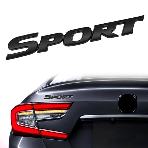 ZOKYUYS 1PCS 3D Sport Sticker Trunk Side Fender Rear Tailgate Car Exterior Decoration Accessoriesilgate Ersonalise 3D Metal Auto Badge Stickers for All Car Truck SUV Black - Image 1