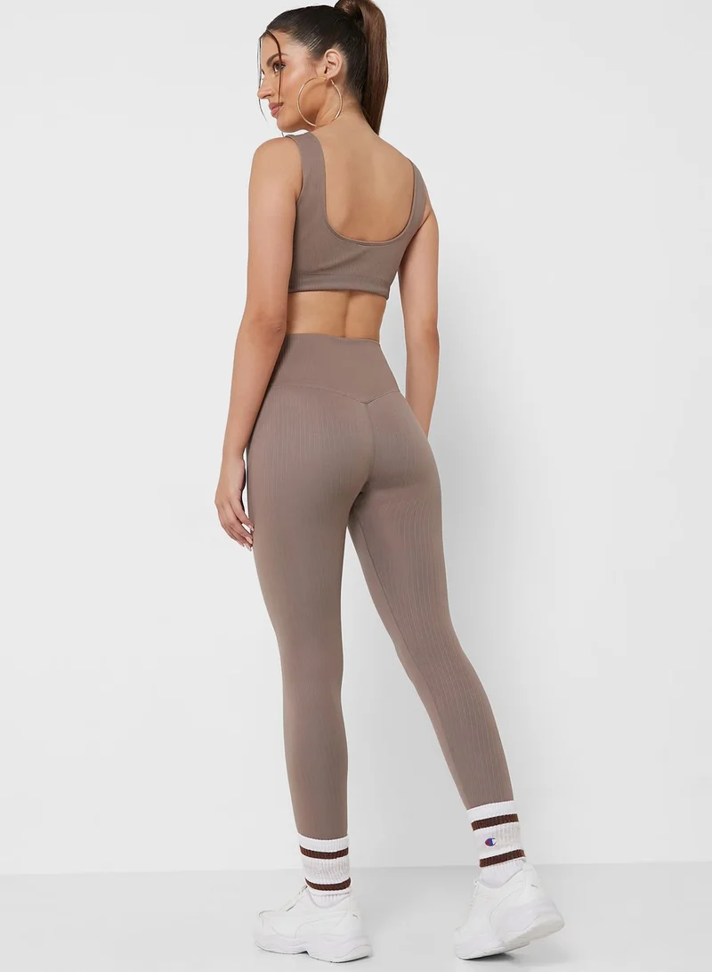 Miss Pap Ribbed Crop Top & Legging Set