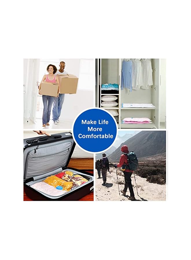 SKY-TOUCH Vacuum Storage Bags Large 6 Pack With Suction Pump 70 X 100 Cm Reusable Compression Bags Space Saver Vacuum Bag For Packingclothes Bedding Travel - Image 4