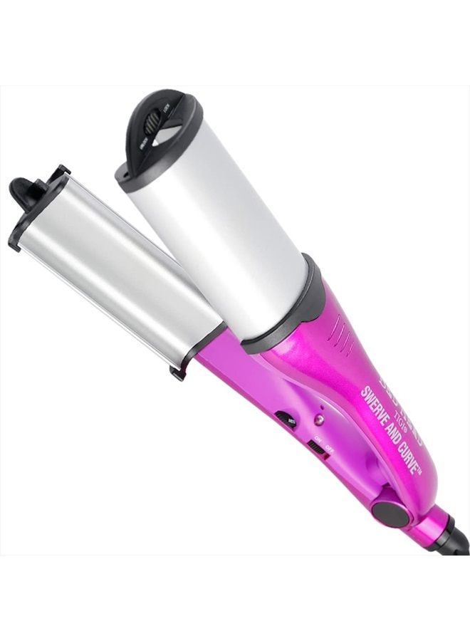 BED HEAD Swerve Curve Hair Waver and Wand | 2 Tools in 1, Beachy Waves, Tousled Curls - Image 1