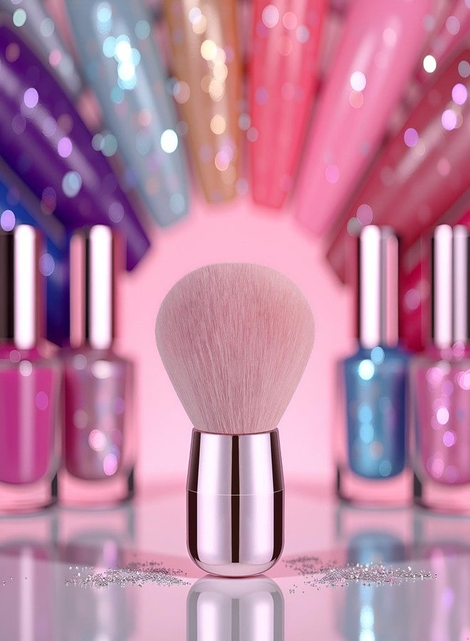 Galepromot Pink Nail Dust Brush Soft Nail Arts Dip Powder Brush Remover Nails Brush Nail Dust Brush Cleaner Brushes Brush for Acrylic Nails Gel and Makeup PowderBlush Brushes Nail Art and Polish - Image 4