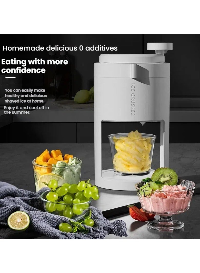 عام آلة صنع الثلج المجروش المنزلية الصغيرة اليدوية - حل سريع وصحي لتحضير الآيس كريم الناعم، صيفي، وحلويات الثلج، آمنة وسهلة التنظيف - Image 3