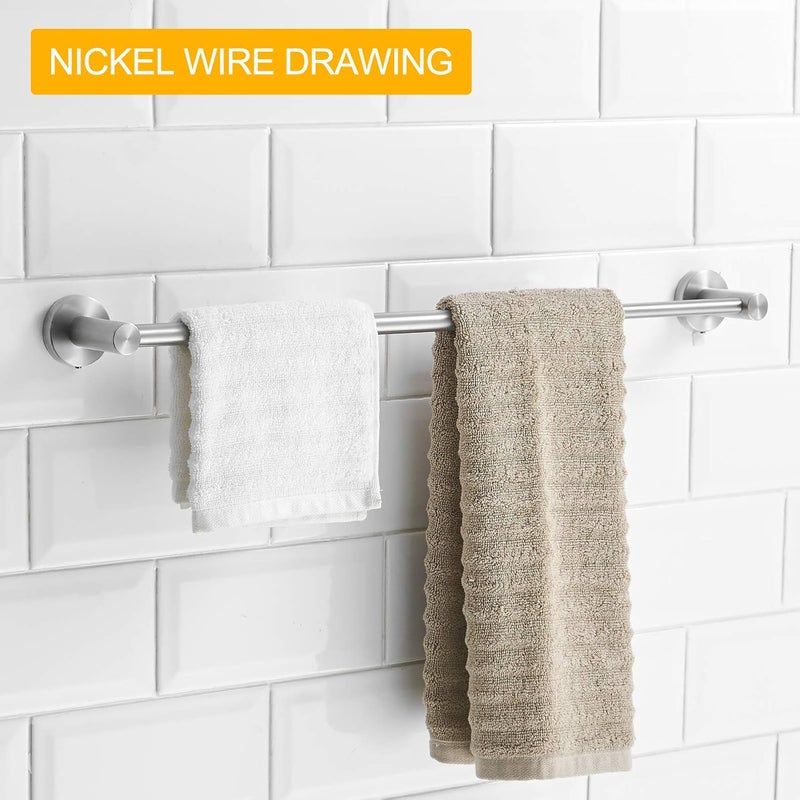 BESy Adjustable 15 to 26 Inch Single Bath Towel Bar for Bathroom SUS304 Stainless Steel Towel Holder, Wall Mount with Screws Hand Towel Bar Rod Hotel Style, Brushed Nickel - Image 3