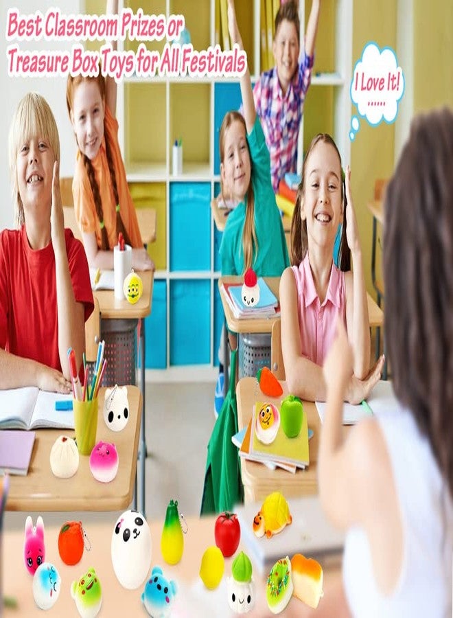 budi بودي كولوانز المحدثة 30 قطعة كاواي سكووشيز عشوائية بطيئة الارتفاع ضغط لعبة فidget حبال الهاتف تخفيف التوتر للأشخاص البالغين هدايا عيد الميلاد للأطفال صندوق الكنز بيناتا لعب تمثيلي - Image 5