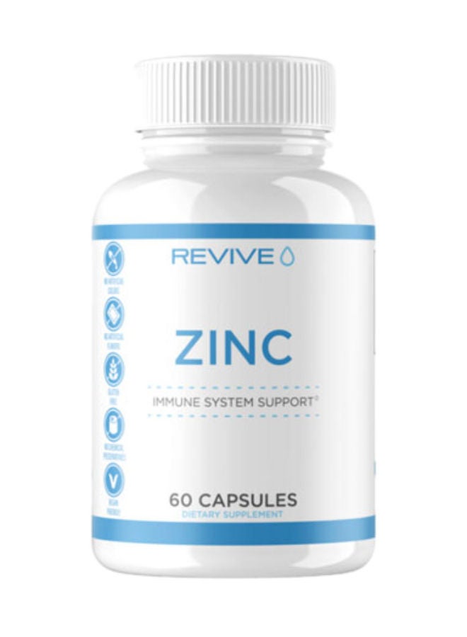 ريفايف الزنك يعزز المناعة، والتمثيل الغذائي، ويدعم صحة البشرة، ويعزز التعافي الأمثل والحماية المضادة للأكسدة 50 ملغ 60 كبسولة - Image 1