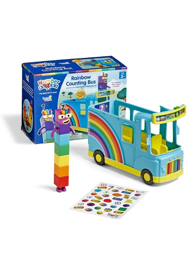 hand2mind hand2mind Numberblocks Rainbow Counting Bus, Music Toys for Kids Ages 3-5, Toddler Musical Toys, Play Figure Playsets, Number Toys, Preschool Learning Toys, Math Toys, Birthday Gifts for Kids  - Image 1