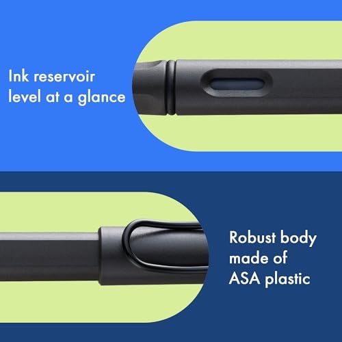 LAMY safari umbra - Fountain Pen with ergonomic grip & black steel nib in size M - ideal for any Writing & Calligraphy - including LAMY T 10 blue cartridge - Right-Handed - Image 4
