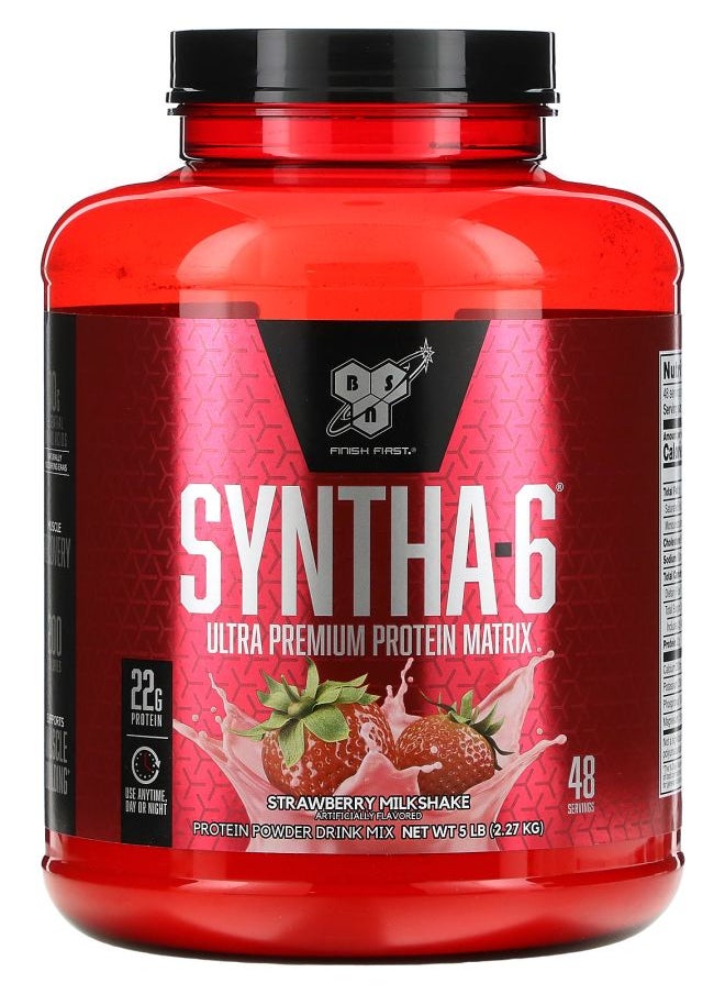 BSN Syntha-6 Ultra Premium Protein Matrix Strawberry Milkshake 5 lbs (2.27 kg) 