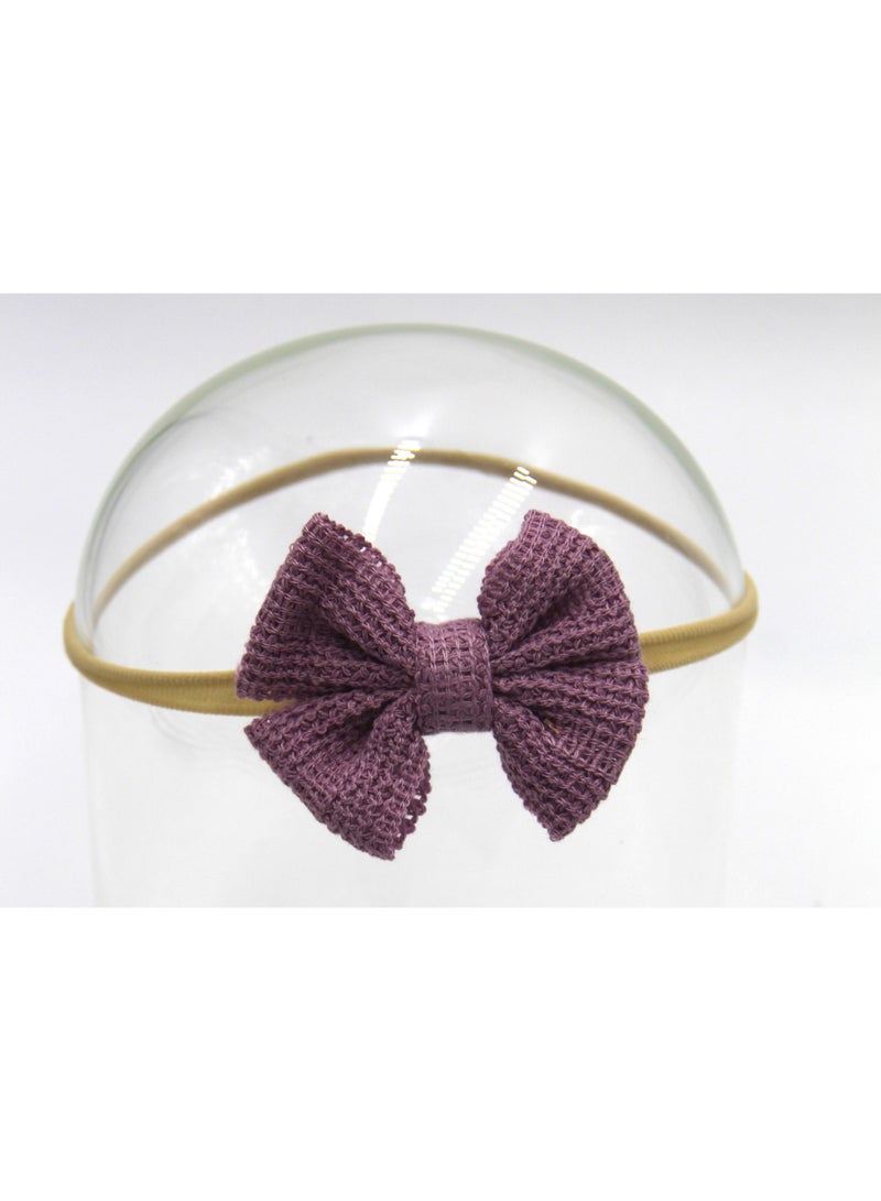 دىدانيالا مشبك شعر فيونكة شريطي مع ربطة ذيل حصان للأطفال والبنات - بنفسجي - Image 3