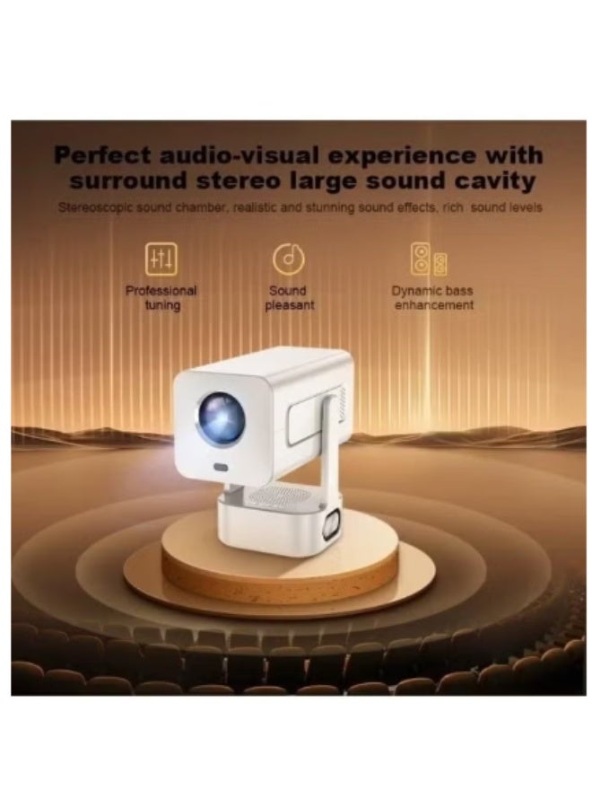 سمارت باري جهاز عرض ذكي محمول HT13 Plus بدقة 4K UHD - يدعم دقة 1080p الأصلية، يعمل بنظام Android 11، مزود بتقنية WiFi 6، وتقنية Bluetooth 5.0، ومنافذ HDMI وUSB للاستخدام المنزلي، والألعاب، والمكاتب - Image 3