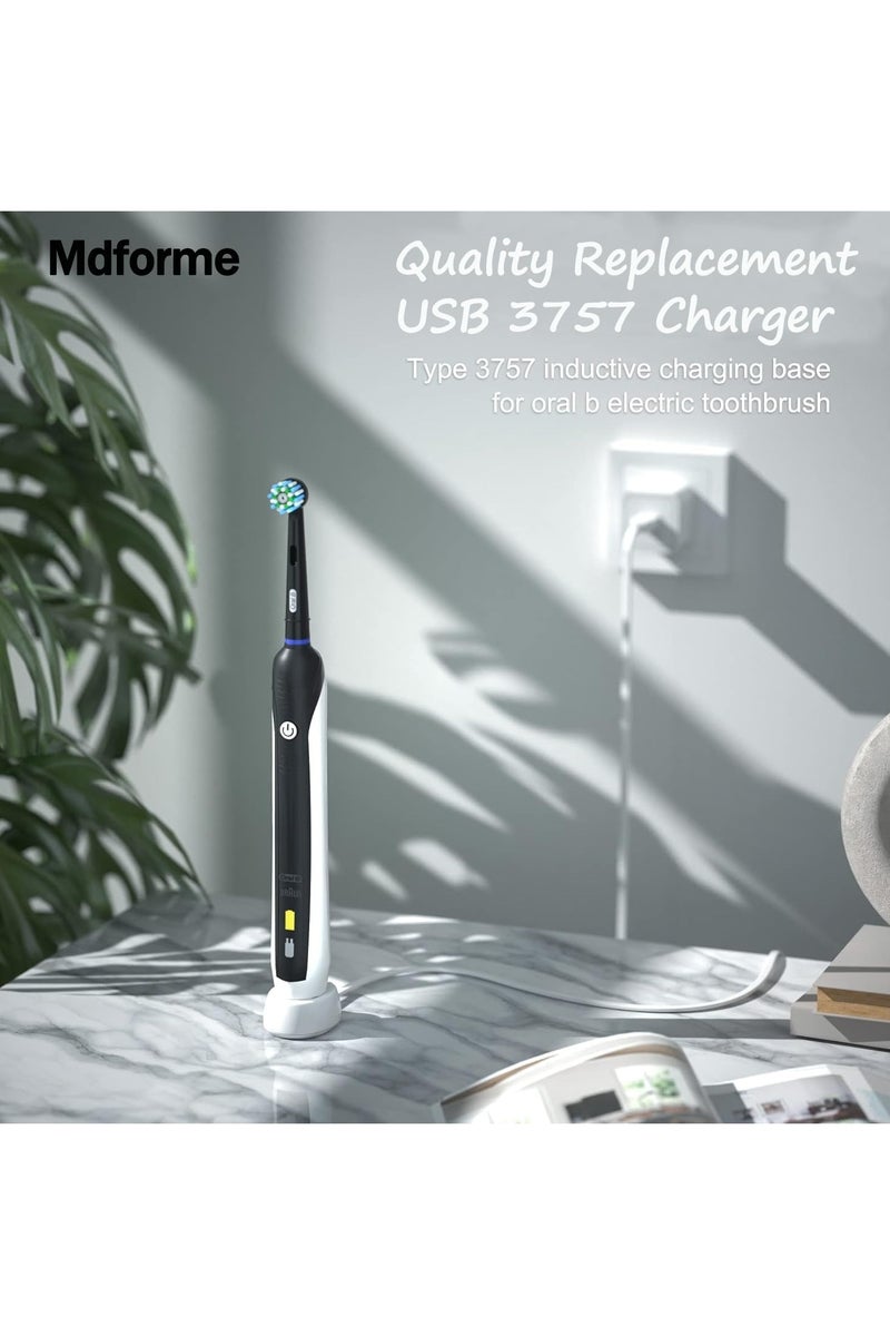 شاحن USB بديل لفرشاة الأسنان الكهربائية Braun Oral B 3757، قاعدة شحن حثية مقاومة للماء لفرشاة الأسنان الكهربائية، محمولة للسفر - Image 2
