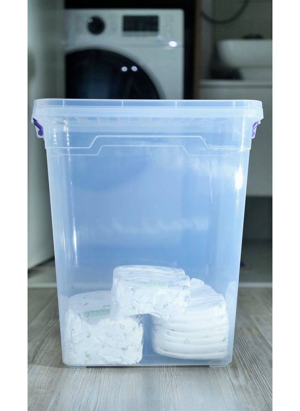 Biedda 20 Liter 1 Piece Plastic Locked Lid Vertical Deep Storage Organization and Storage Box  - Image 4