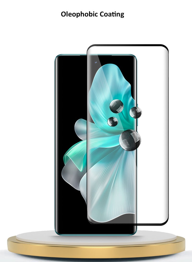 Wtech vivo V30 / V30 Pro 5G 2024 Premium E2E Full Glue Full Cover Tempered Glass Screen Protector (MSGECN) - Clear/Black - Image 5