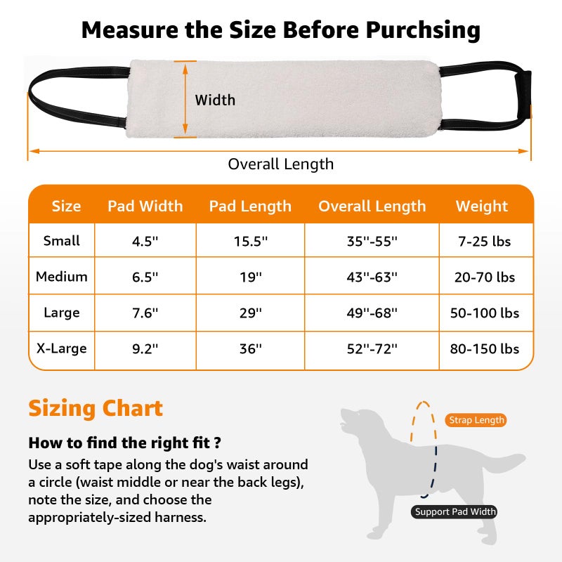 LOOBANI Portable Dog Sling for Back Legs, Hip Support Harness to Help Lift Rear for Canine Aid Old K9 Cruciate Ligament Rehabilitation - Image 4