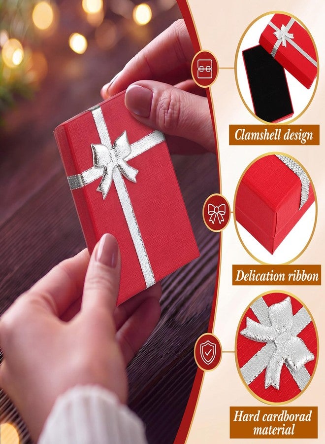 Landical 72 Pcs Jewelry Boxes Gifts Box Set Bulk Small Cardboard Jewelry Gift Container with Bow for Ring Necklaces Earring Bracelet, Assorted Colors 2 x 3.1 x 1.1 Inch (Red - Image 5