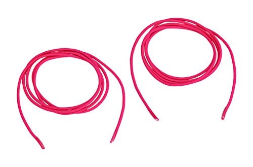 Pearl Shock Cord 5/8" Tipped Laces, 60" Length, Neon Pink - Image 2