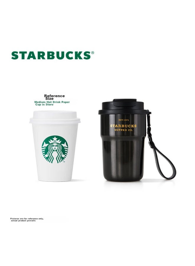 Starbucks كوب ستاربكس كوفي تريجر جولد ذو شرب مزدوج من الفولاذ المقاوم للصدأ، سعة 365 مل زجاجة ماء للسيارة، هدية - Image 5